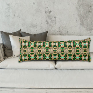 Cojín moda giratoria arte arte deco oro esmeralda verde