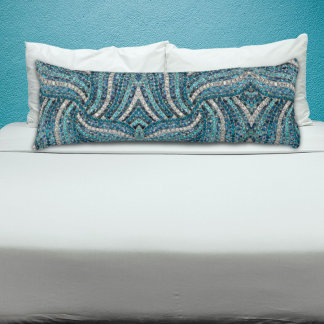 Cojín moda gitana bohemia azul turquesa plateado