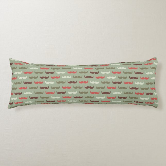 Cojín Modelo del vintage con el bigote (Anverso)