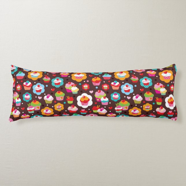 Cojín Modelo lindo de la torta de la taza (Anverso)