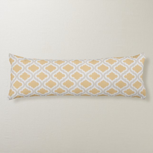 Cojín Modelo neutral elegante del marroquí del ikat (Anverso)