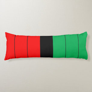 Cojín Modelo rayado verde negro rojo de Kwanzaa Kinara
