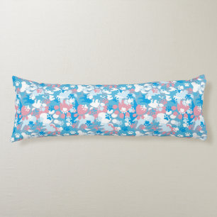Cojín Modelo rosado y azul del perro del camuflaje