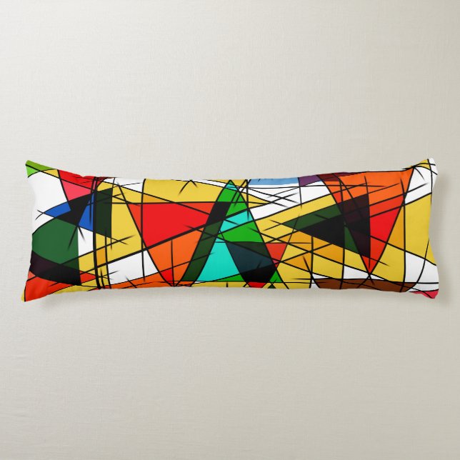 Cojín Modern Triangle Colorful Geometric  (Anverso)