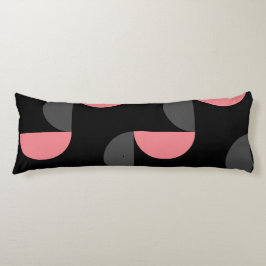 Cojín Moderno de mediados de siglo Rosa negro y gris