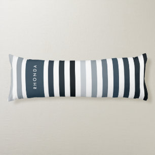 Cojín Modish Refling Pond Horizontal Stripes and Name