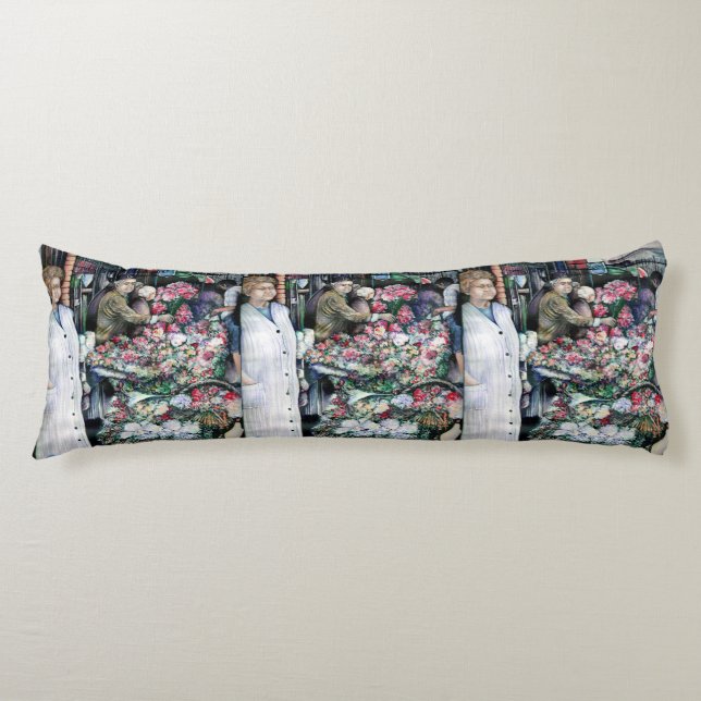 Cojín Momento mágico en el mercado de Misloc (Anverso)