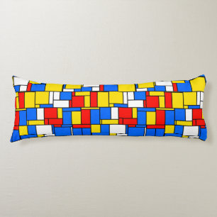 Cojín Mondrian inspiró el modelo amarillo azul rojo del
