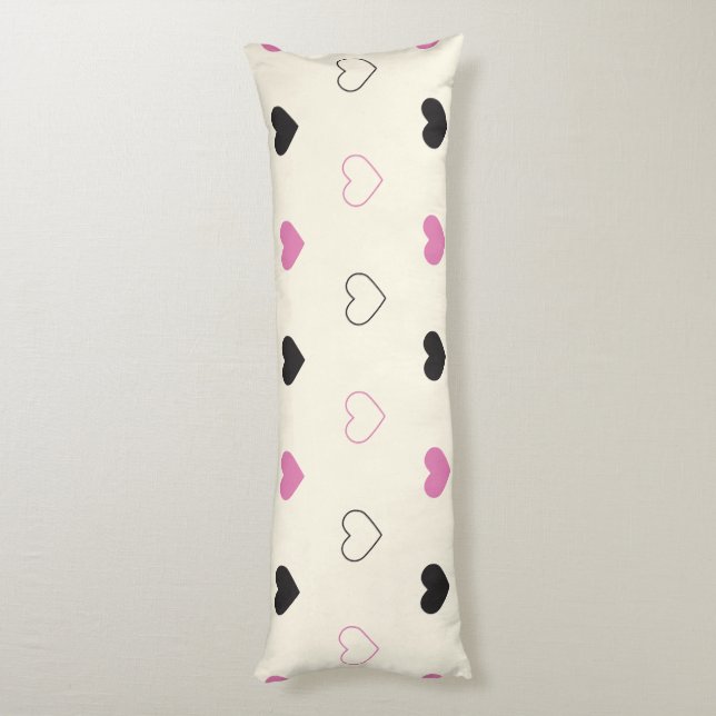 Cojín Mono de Patrón de Corazón Simple Lindo (Atrás (Vertical))