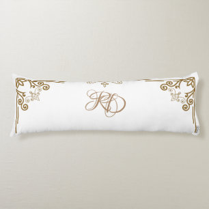 Cojín Monograma Art Nouveau "Alabaster"