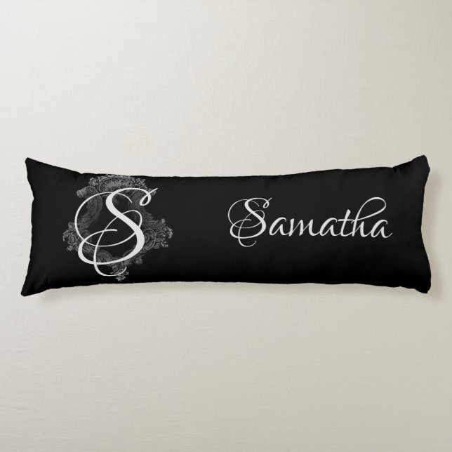 Cojín Monograma inicial personalizado (Anverso)