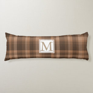 Cojín Monogramado de chocolate marrón