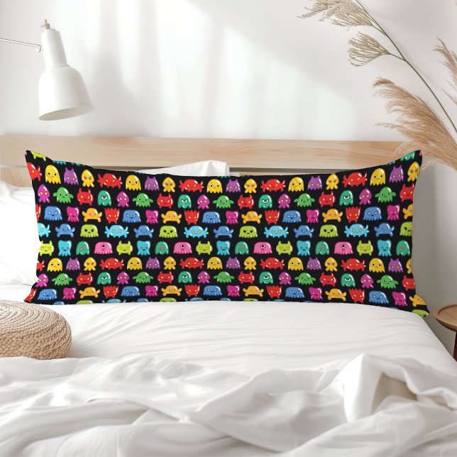 Cojín Monsters de videojuegos Geek Nerd Gamer Pattern (Subido por el creador)