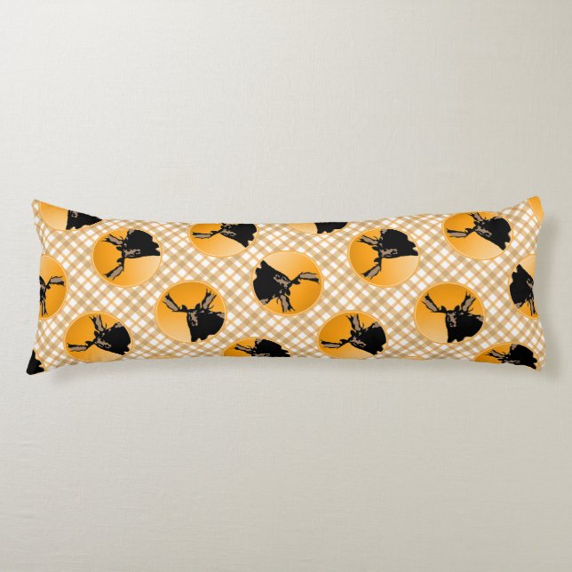 Cojín Moose al atardecer - Original Wildlife Art (Anverso)