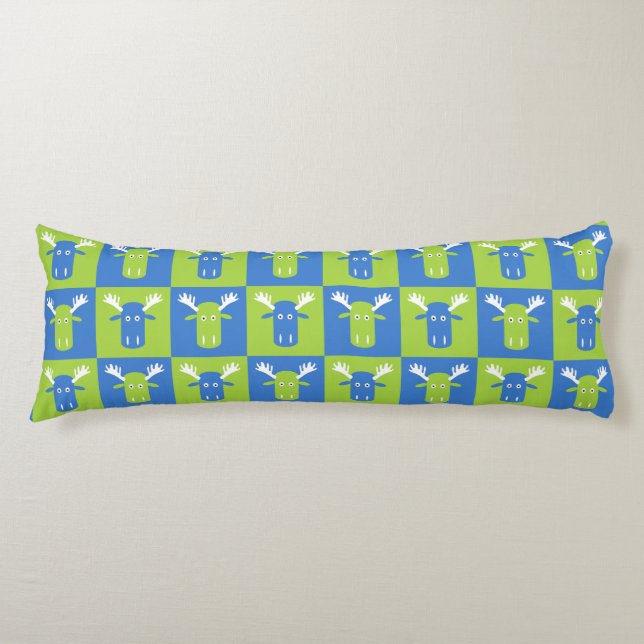 Cojín Moose Head Pop Art body pillow (Anverso)