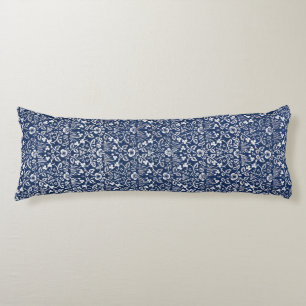Cojín Morris Vintage 1882 Fondo Azul Patrón Floral