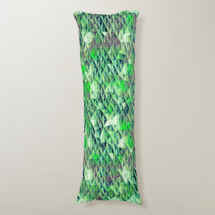 Cojín Mosaic in greenish triangles with gradient tones t