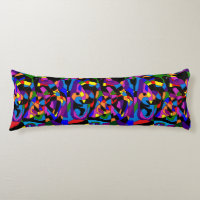 Mosaico con estampado en negro azul violeta