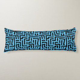 Cojín Motif Azul Y Negro | Patrón de mazorca geométrica