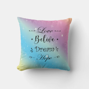 Cojín motivacional de colores degradado