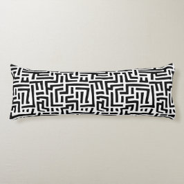 Cojín Motivo Blanco Y Negro | Patrón de mazorca geométri