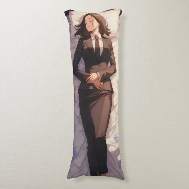 Cojín Mujer de negocios durmiente Anime (Frente vertical)