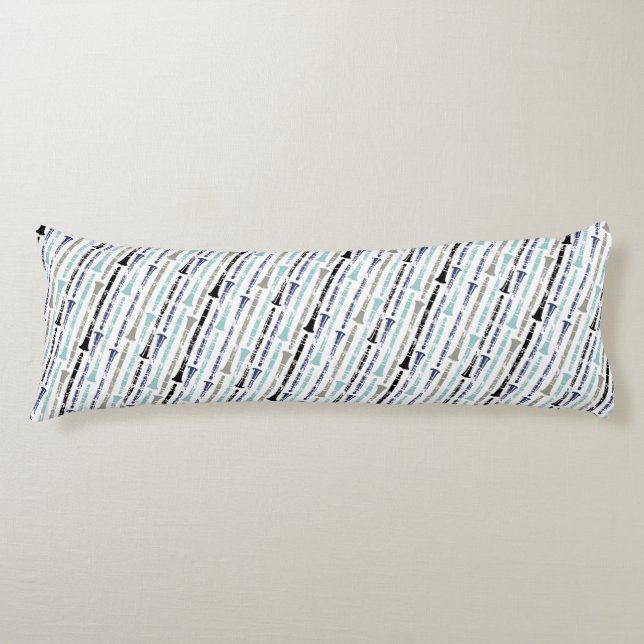 Cojín Música Clarinet Musical Instrumental Band Orchestr (Anverso)