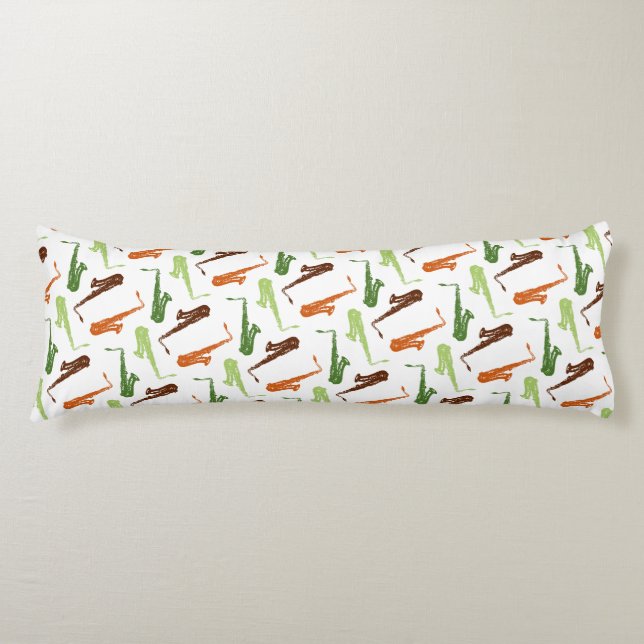 Cojín Música saxofónica Instrumento de Jazz Banda Musica (Anverso)