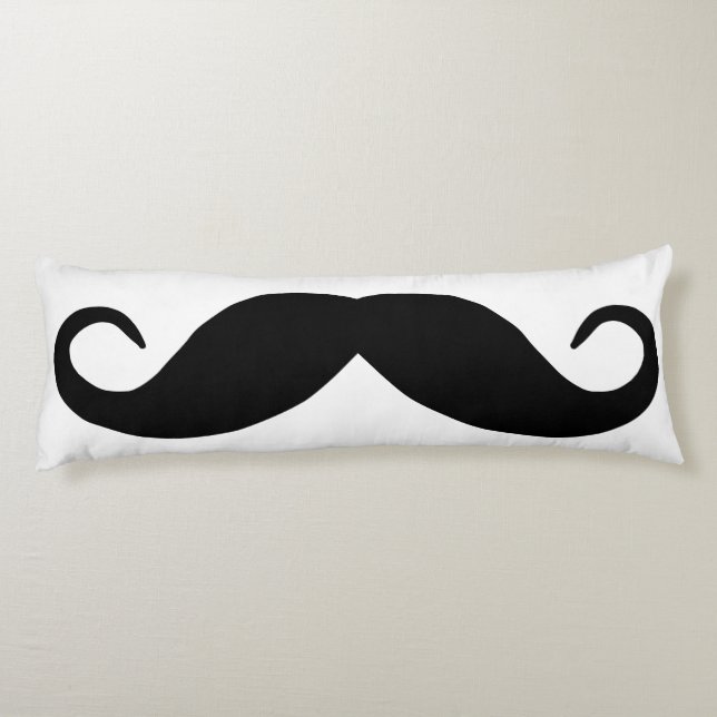 Cojín Mustache negro (Reverso)