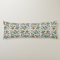 Naranja de patrones de flores Swirl Berry en blanc