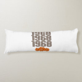 Cojín naranja de signo de paz de 1968, poder de flor hip