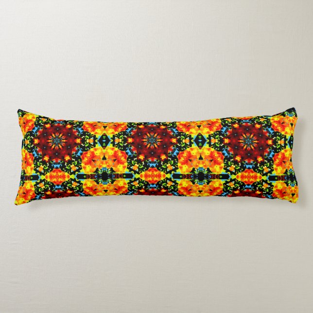 Cojín Naranja Floral (Anverso)