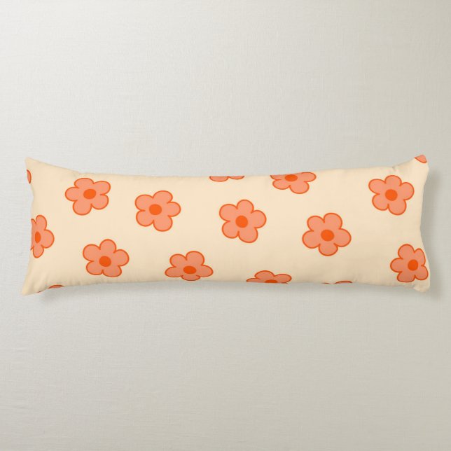 Cojín Naranja Hippie Peach Preppy (Anverso)