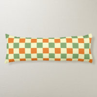 Naranja Verde Brown Checkered Gingham Pattern