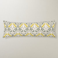 Narcisos Amarillos y Tallos Crema Art Nouveau