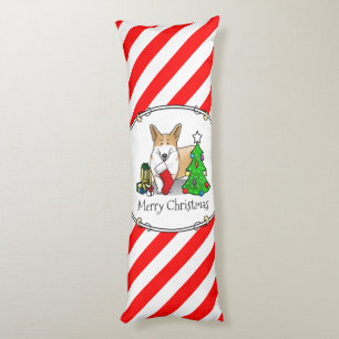 Cojín Navidades 2 Pembroke Welsh Corgi (rojo 1) Tree Cut