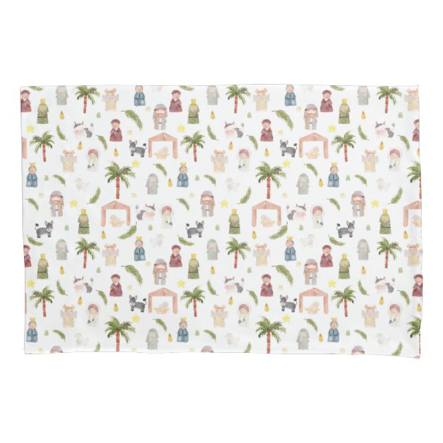 Cojín Navidades de Natividad Funda de Pillow (Anverso)