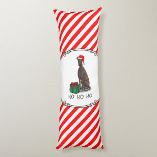 Cojín Navidades de Santa Hat Greyhound Dog (romano le) G