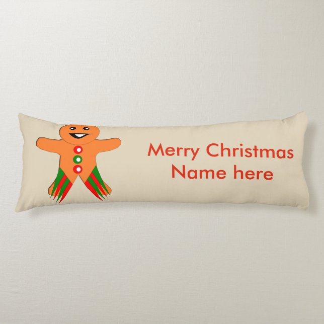 Cojín Navidades Fiesta Gingerbread Hombre Pillow (Anverso)