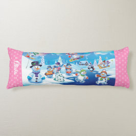 Cojín Navidades gigantes acolchan a los hombres de nieve