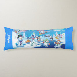 Cojín Navidades gigantes acolchan a los hombres de nieve