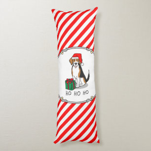 Cojín Navidades Santa Hat Beagle (triple color 3) Dog Cu