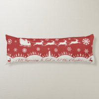 Navidades Santa y Pillow del Cuerpo de los Renos