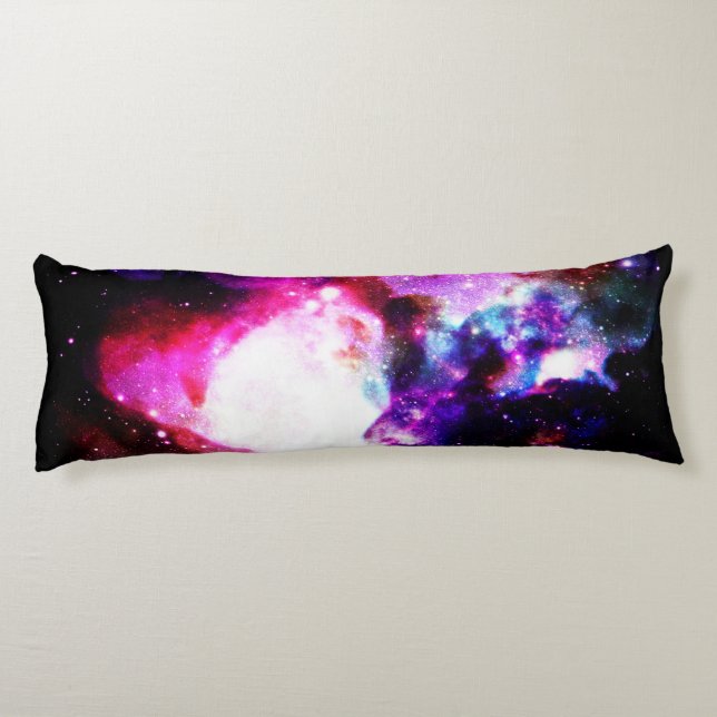 Cojín Nebula Galaxia Pillow Cuerpo Púrpura Azul Negro (Reverso)