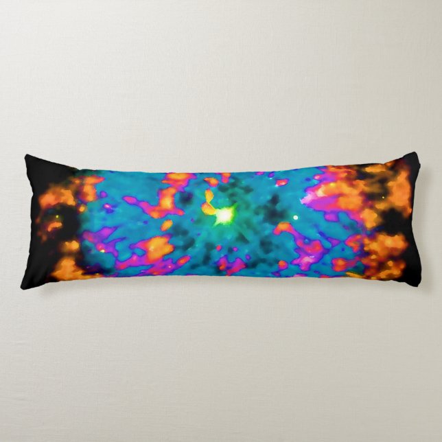 Cojín Nebulosa Planetaria NGC 6751 Pop Art Psicodélico (Anverso)