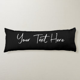 Cojín Negro Mínimo Moderno Personalizado manuscrito Text