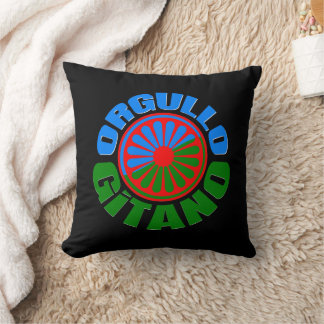 Cojín Negro: Orgullo Gitano (Bandera Gitana).