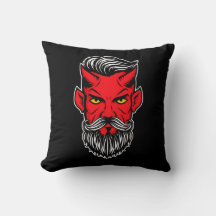 Cojín negro original personalizado diablo.