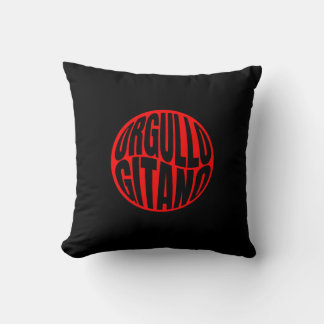 Cojín negro original personalizado orgullo gitano.