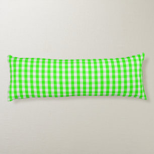Cojín Neon Green Gingham Pattern de Shirley Taylor